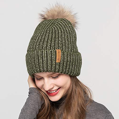 Cheap Women Cold-proof Outdoor Knitted Cap Pom Pom Ball Hats