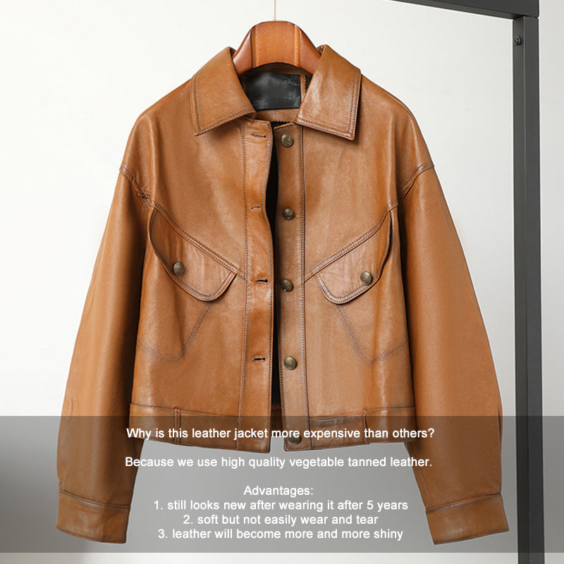 Vegetable Tanned Leather Jacket