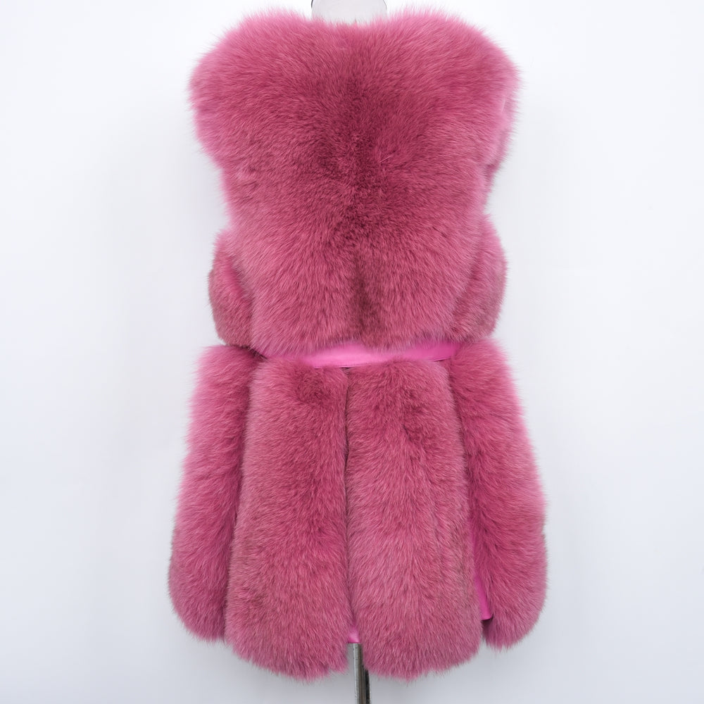 Pink fur clearance waistcoat