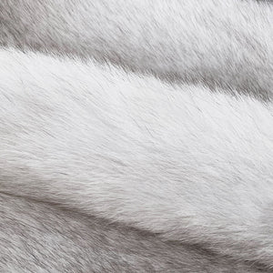 2022 New Lady Fox Fur Coat Luxury Five Rows Sleeve Solid Warm Full Fur Overcoat Winter 4896