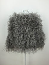 Load image into Gallery viewer, Women Real Ostrich Fur Jacket Fashion Winter Coat Grey