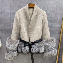 Load image into Gallery viewer, Women Luxury Real Fur Jackets Winter Warm Wool Fox Fur Coats