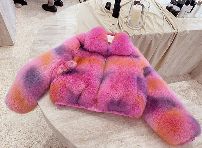 Women Real Fur Coat Long Style Genuine Ostrich Feather Fur Jacket Wine –  Jancoco Max Official Store