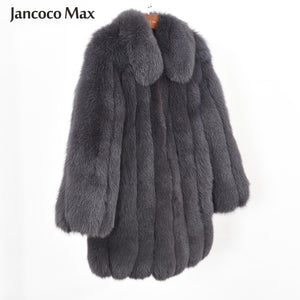 Winter New Coat Real Fox Fur Women Jackets Thick Warm Fashion Overcoat