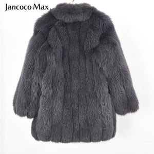 Winter New Coat Real Fox Fur Women Jackets Thick Warm Fashion Overcoat