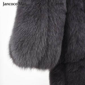 Winter New Coat Real Fox Fur Women Jackets Thick Warm Fashion Overcoat