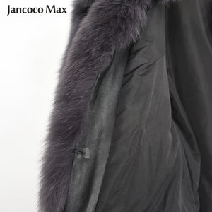 Winter New Coat Real Fox Fur Women Jackets Thick Warm Fashion Overcoat