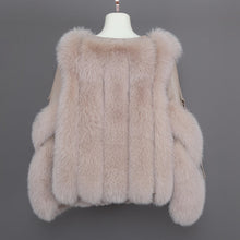 Load image into Gallery viewer, Winter Warm Women Genuine Sheepskin Leather Jackets Fox Fur Coats