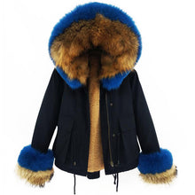 Load image into Gallery viewer, Women Luxury Fur Coats Winter Warm Thick Raccoon Fur Parkas New Fashion