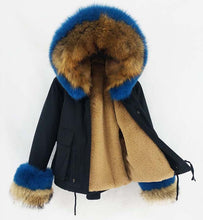 Load image into Gallery viewer, Women Luxury Fur Coats Winter Warm Thick Raccoon Fur Parkas New Fashion