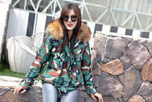 Load image into Gallery viewer, Women&#39;s Winter Keep Warm Fur Parka Real Raccoon Fur Coats