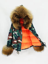 Load image into Gallery viewer, Women&#39;s Winter Keep Warm Fur Parka Real Raccoon Fur Coats