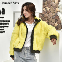 Load image into Gallery viewer, Winter Fashion Waterproof Double Face Fur Jackets Real Rex Rabbit Fur Warm Coats