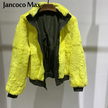 Load image into Gallery viewer, Winter Fashion Waterproof Double Face Fur Jackets Real Rex Rabbit Fur Warm Coats