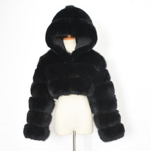 Load image into Gallery viewer, Winter Women Short Style Real Fur Hooded Jackets Warm Fox Fur Coat