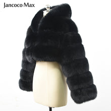 Load image into Gallery viewer, Winter Women Short Style Real Fur Hooded Jackets Warm Fox Fur Coat