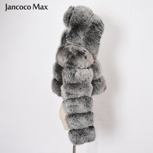 Load image into Gallery viewer, Winter Women Fashion Real Fur Hooded Coats Short Style Fox Fur Jackets