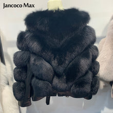 Load image into Gallery viewer, Winter Women Sheepskin Leather Jackets Warm Luxury Real Fox Fur Coats