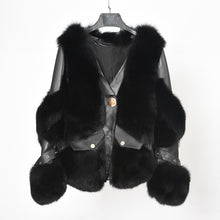 Load image into Gallery viewer, Women Real Fox Fur Coats Winter Keep Warm Fashion Leather Fur Jackets