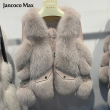 Load image into Gallery viewer, Women Winter Real Fox Fur Coats Thick Warm Fluffy Fur Leather Jackets