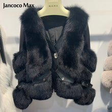 Load image into Gallery viewer, Women Real Fox Fur Coats Winter Keep Warm Fashion Leather Fur Jackets