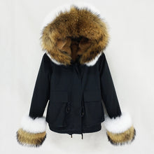 Load image into Gallery viewer, New Fashion Women Luxury Fur Parkas Winter Warm Raccoon Fur Coats