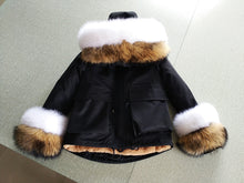 Load image into Gallery viewer, New Fashion Women Luxury Fur Parkas Winter Warm Raccoon Fur Coats