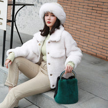 Load image into Gallery viewer, Women&#39;s Real Mink Fur Handbags 2022 New Fashion Fur Shoulder Bags Pearl Chain Bucket Bag 8842