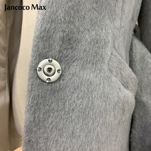 Load image into Gallery viewer, Women Fashion Fur Coat Silver Fox Collar Wool Coats Winter Long Jackets