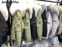 Load image into Gallery viewer, Women Luxury Real Fox Fur Coats Thick Warm Rex Rabbit Fur Lining Fur Parka