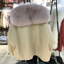 Load image into Gallery viewer, Women Winter Real Fox Fur Coats Luxury Rex Rabbit Fur Lining Warm Fur Parka