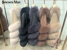 Load image into Gallery viewer, Women Luxury Winter Thick Warm Fox Fur Coat Real Sheepskin Leather Jackets