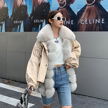 Load image into Gallery viewer, Women Winter Fur Coats Fashion Fox Fur Parka Thick Warm Detachable Jackets