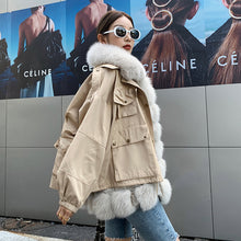 Load image into Gallery viewer, Women Winter Fur Coats Fashion Fox Fur Parka Thick Warm Detachable Jackets