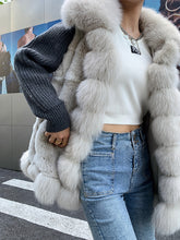 Load image into Gallery viewer, Women Winter Fur Coats Fashion Fox Fur Parka Thick Warm Detachable Jackets