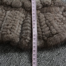 Load image into Gallery viewer, Real Mink Fur Scarf Women&#39;s Knitted Fur Grey Shawl Winter Warm Fur