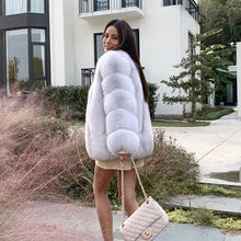 Load image into Gallery viewer, 2022 New Lady Fox Fur Coat Luxury Five Rows Sleeve Solid Warm Full Fur Overcoat Winter 4896