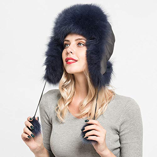 Winter Trapper Hat for Women - Bomber Hat Thick Warm Windproof Fur