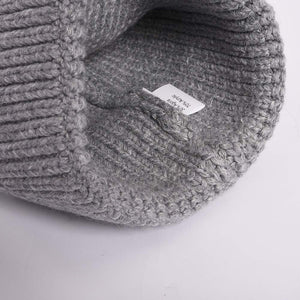 Women Angora Beanie Hat Cuffed Plain Knit Hat Cap Ski Soft Headwear Grey