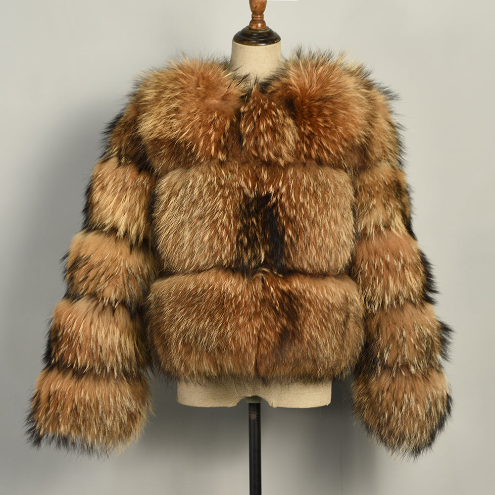 Raccoon Fur Hood Trim - natural color – Milly Reich