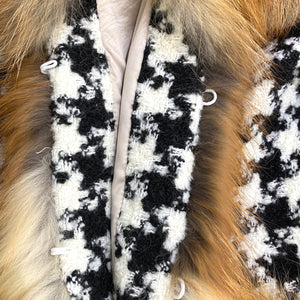 Winter Fashion Women Luxury Fur Coats Lattice Real Fox Fur Jackets