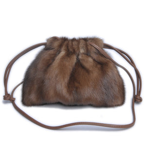 Real Mink Fur Handbags 2022 New Style Luxury 100% Mink Fur Bags Lady Cross Bags Shoulder Bag 8817