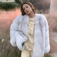 Load image into Gallery viewer, 2022 New Lady Fox Fur Coat Luxury Five Rows Sleeve Solid Warm Full Fur Overcoat Winter 4896